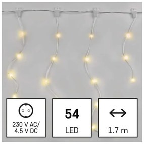 Instalație LED de Crăciun de exterior 54xLED/8 funcții 6,7x0,7m IP44 alb cald