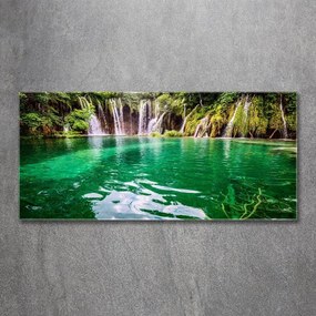 Tablou pe sticlă acrilică Lacul plitvice