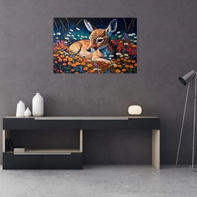 Tablou - Cerb pictat (90x60 cm)