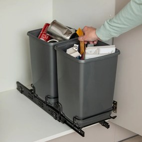 Coșuri de gunoi din plastic cu 2 recipiente de 20 l - Addis