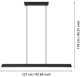 Lustră LED RGBW dimabilă pe cablu SIMOLARIS-Z LED/35W/230V Eglo 99603