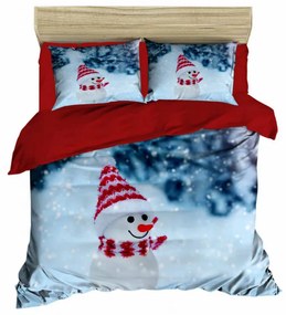 Set Lenjerie Pat 2 Persoane, Bumbac / Poliester Satinat, 4 Piese, Multicolor, 423