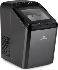Klarstein Partytime, aparat de gheață, gheață curată, 15kg / 24h, oțel inoxidabil