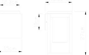 Globo 3135W - Aplică perete exterior CANDELA 1xE27/40W/230V IP44