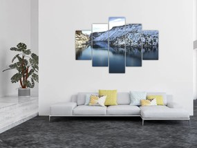 Tablou - peisaj de iarnă cu lac (150x105 cm)