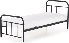 Pat de o persoană 90 cm Lashell 90 (fără saltea) (negru). 1039454