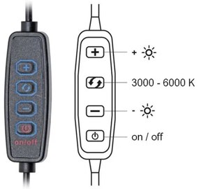 Lampă LED dimabilă de masă Ecolite LU13A-CR LIPA LED/10W/230V 3000-6000K negru