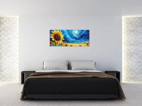 Tablou - Pictura floarea-soarelui (120x50 cm)