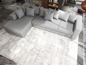 Colțar extensibil dumonde cu ladă de depozitare si sezut confortabil din spuma high-density, Gloria Enjoy Grey 320x183 cm