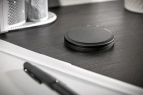 Priza incastrabila model CHARGER PLUS, 1 iesire Schuko, porturi interschimbabile USB-A, RJ45, HDMI, finisaj negru