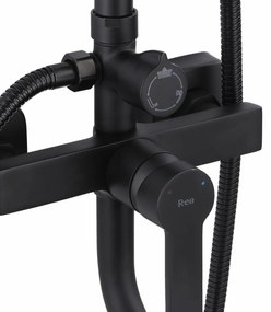 Baterie pentru dus Argus negru mat