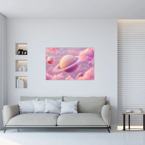 Tablou - Planetă roz (90x60 cm)