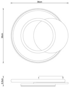 Plafonieră LED Globo 67331G-24 JULIO LED/24W/230V