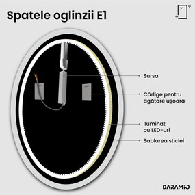 Oglindă rotundă cu iluminare LED E1