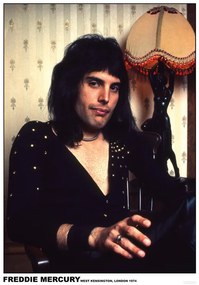 Poster Freddie Mercury - London 1974, (59.4 x 84 cm)