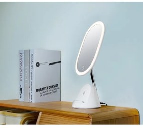 Immax 08970L - Oglindă LED reglabilă cu încărcare wireless LED/18W/230V