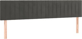 vidaXL Tăblii de pat, gri închis, 180x5x78/88 cm, catifea