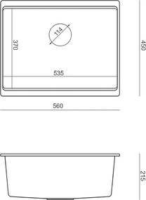 Chiuveta din granit Logan 100 gri metalic