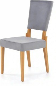 Scaun SORBUS, gri/stejar miere, stofa clasica, 44x57x95 cm