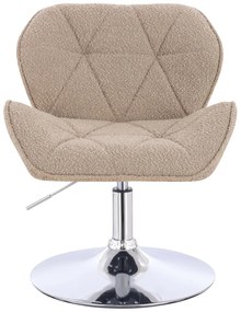 HR111N Scaun Latte Boucle cu Bază Cromata