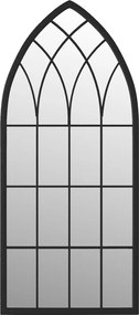 vidaXL Oglindă, negru, 100x45 cm, fier, utilizare în interior