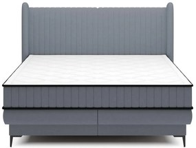 Pat matrimonial 140 cm Dalmo 140 (cu somieră) (cu sp. depozitare) (grafit + negru). 1099663