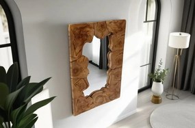 Oglinda solida din lemn de tec MOSAIC 90cm