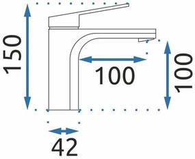 Baterie pentru baie Rea Marco Gun gri