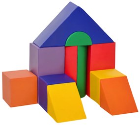 HOMCOM Parcurs motricitate bebeluși 11PCS, modul motricitate bebeluși din spumă EPE cu husă din material sintetic, blocuri construcție din spumă, jucării educative pentru copii de 1-3 ani, multicolor | Aosom Romania