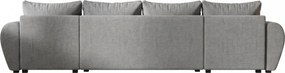 Coltar extensibil in forma de U SEVIO, gri, 311x145 cm + 2 perne GRATUIT