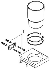 Suport de periute, Hansgrohe, AddStoris, negru mat