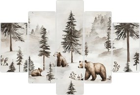 Tablou - Pădure cu Urși (150x105 cm)