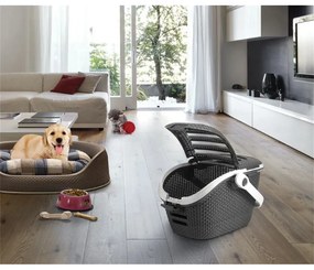 Cutie de transport pentru animale Curver Vintage, gri închis