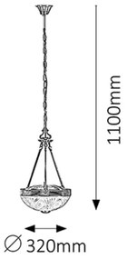 Rabalux 8637 - Lustra cu lant ANNABELLA 2xE27/60W/230V