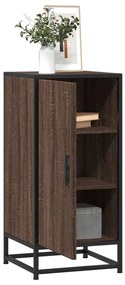 vidaXL Dulap, stejar maro, 35,5x35x76 cm, lemn prelucrat și metal