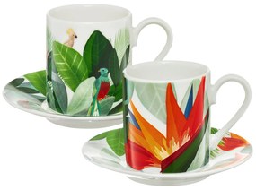 Set servire cafea espresso, 4 piese, 2 persoane, Paradise