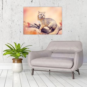 Tablou pe sticlă - Vulpea (70x50 cm)