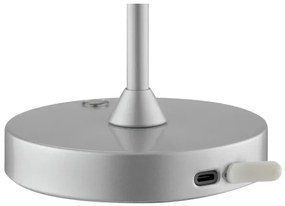 Brilliant - Lampă de birou LED tactilă, reîncărcabilă, dimabilă ELORA LED/2,5W/5V 2700K IP44 argintie