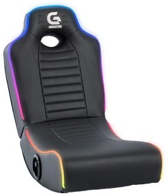 Fotoliu gaming, boxe încorporate, conectare Bluetooth, sistem iluminare RGB, PU, Negru