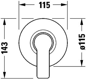 Duravit DC4210007046 - Baterie de duș pentru instalare încastrată D-CODE, negru mat