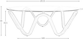 Masuta de cafea design modern Walnut Round