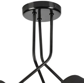 Lustră pe tijă IRMA 3xE27/15W/230V negru