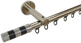 Galerie SIMPLA PRINDERE PERETE TEAVA PROFIL 19 MM -CILINDRU NEGRU- INOX (Alege marime: 200 cm)