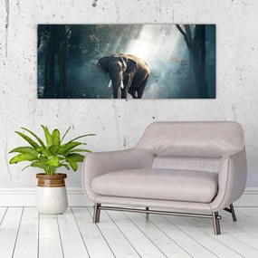 Tablou cu elefant în djunglă (120x50 cm), în 40 de alte dimensiuni noi