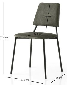 Set de scaune de sufragerie Lima Anthracite andBlack, 2 buc.