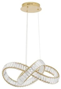 Pendul LED dimabil, cristal design elegant CONCETO auriu
