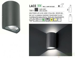 Aplica de perete exterior IP54, LED Lace 70811