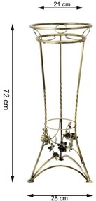 Suport de flori 72x28 cm auriu