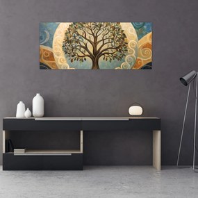 Tablou – Arborele vieții și spirale (120x50 cm)