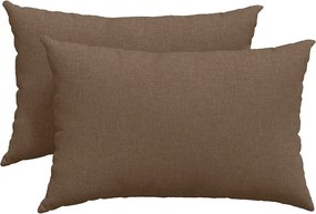 vidaXL Perne pentru canapea 2 pcs Maro 60 x 40 cm țesătură